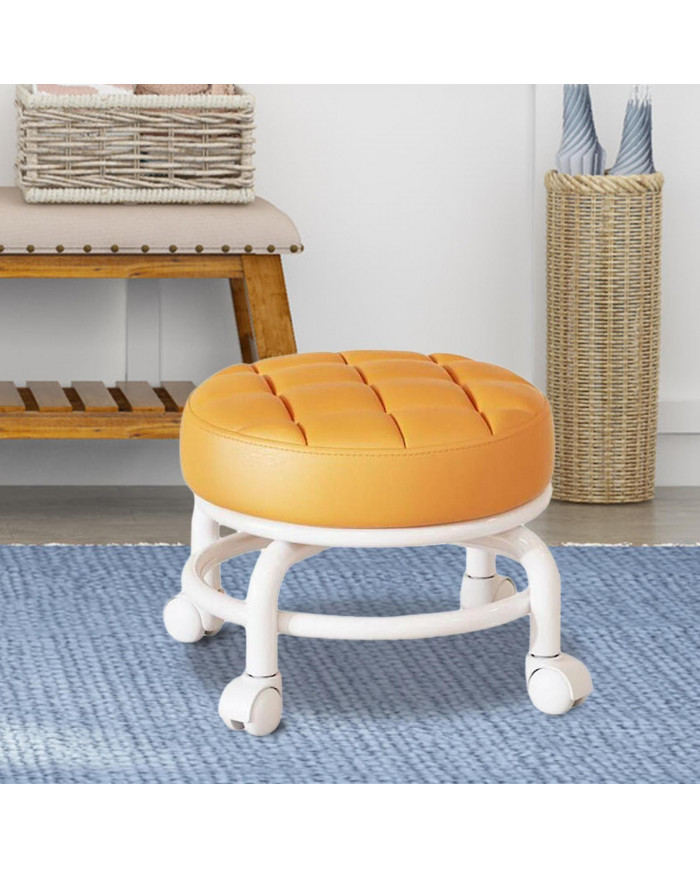 Tabouret de ménage à rouleaux rotatifs à 360° Tabouret mobile Tabouret bas à faible bruit Tabouret bas Roulettes [...]