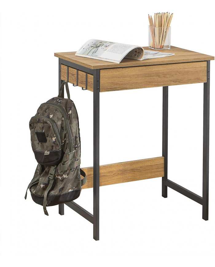 Bureau SoBuy FWT43-N avec un tiroir et 2 crochets