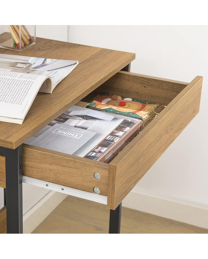 Bureau SoBuy FWT43-N avec un tiroir et 2 crochets