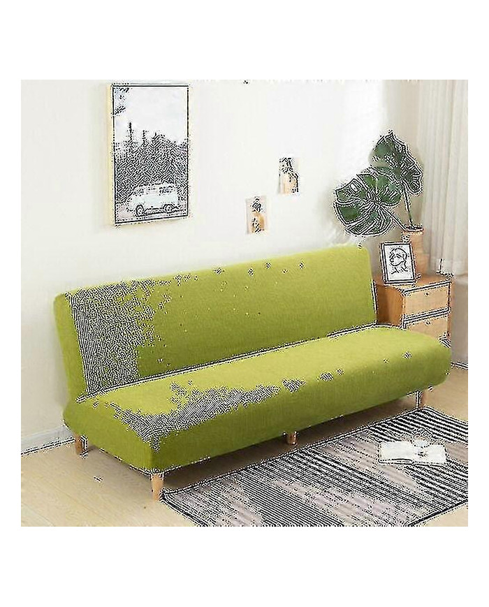 Grand canapé-lit sans bras Housse de canapé sans accoudoirs Stretch Pliant Futon Housse Élastique Amovible Jacquard