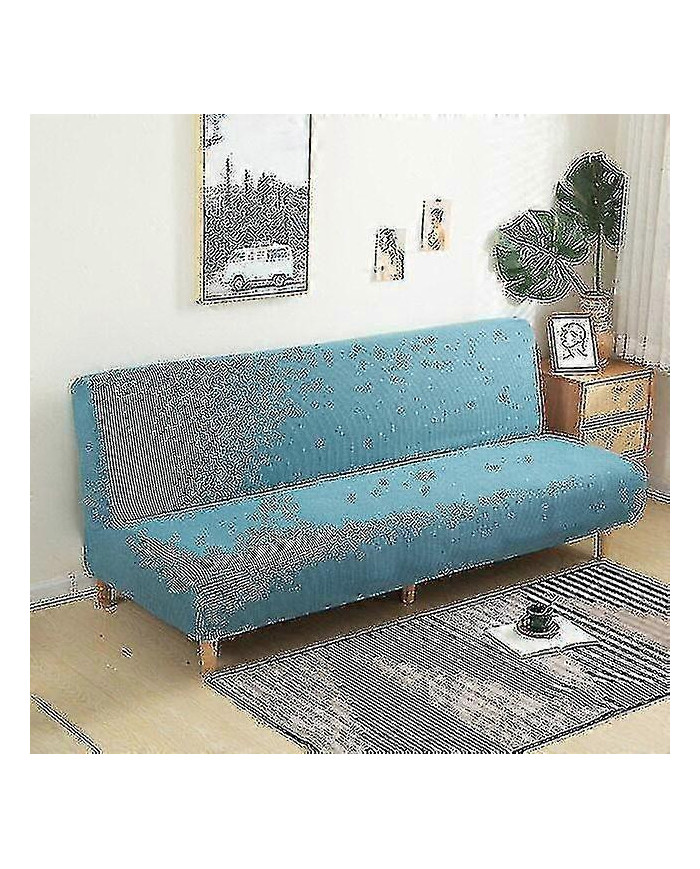Grand canapé-lit sans bras Housse de canapé sans accoudoirs Stretch Pliant Futon Housse Élastique Amovible Jacquard