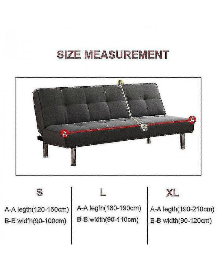 Grand canapé-lit sans bras Housse de canapé sans accoudoirs Stretch Pliant Futon Housse Élastique Amovible Jacquard
