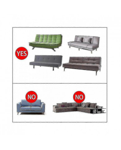 Grand canapé-lit sans bras Housse de canapé sans accoudoirs Stretch Pliant Futon Housse Élastique Amovible Jacquard