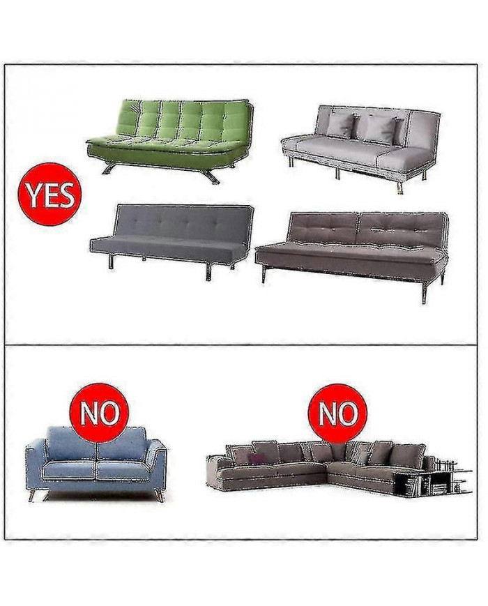 Grand canapé-lit sans bras Housse de canapé sans accoudoirs Stretch Pliant Futon Housse Élastique Amovible Jacquard