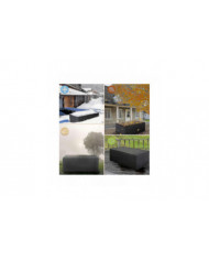 128 Tailles Imperméables À L’eau Extérieur Patio Meubles De Jardin Couvre Pluie Neige Chaise Housses (argent Et Noir