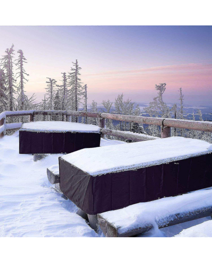 128 Tailles Imperméables À L’eau Extérieur Patio Meubles De Jardin Couvre Pluie Neige Chaise Housses (argent Et Noir