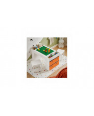 SoBuy Table pour enfants et 2 tabourets Set de table pour blocs de construction avec table double face et 8 boîtes [...]