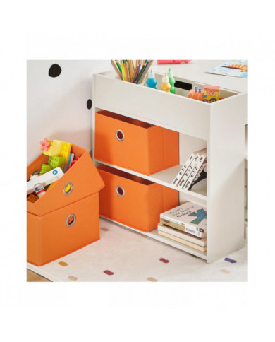 SoBuy Table pour enfants et 2 tabourets Set de table pour blocs de construction avec table double face et 8 boîtes [...]