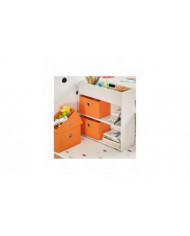SoBuy Table pour enfants et 2 tabourets Set de table pour blocs de construction avec table double face et 8 boîtes [...]