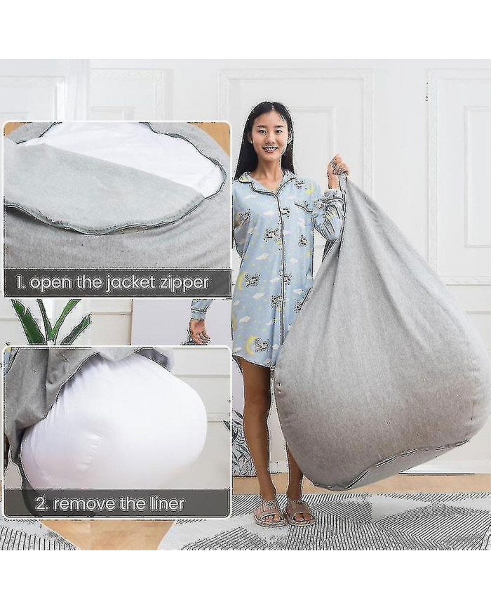 Nouvelle doublure intérieure pour pouf chaise Coer grand siège de canapé facile à nettoyer (remplissage non inclus)