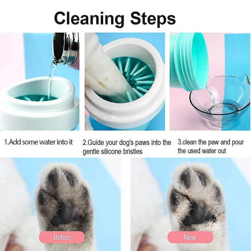 Portable Dog Paw Cleaner, Pet Paw Washer,soft Silicone Bristle Deteachble Dog Paw Cleaner