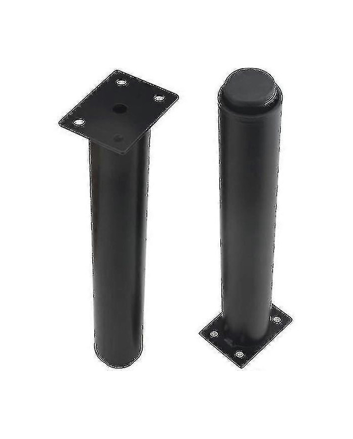 (25-42cm, Noir) Ensemble de 4 pieds de meubles en métal réglables solides