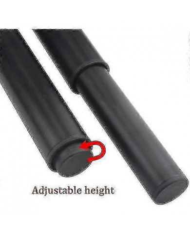 (25-42cm, Noir) Ensemble de 4 pieds de meubles en métal réglables solides