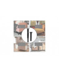 (25-42cm, Noir) Ensemble de 4 pieds de meubles en métal réglables solides