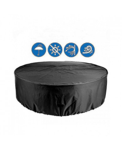 Housses de meubles de patio imperméables couverture de table ronde couverture robuste toile résistante aux UV