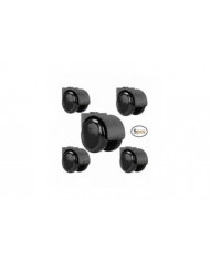 Roulette sans tige silencieuse noire de 2 pouces - Roues de chaise de rechange pour chaises de bureau - Roulettes [...]
