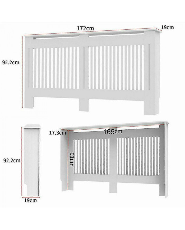 92cm Haut Grand Couvercle De Radiateur Horizontal Vertical Armoire MDF Grill Étagère S-XL