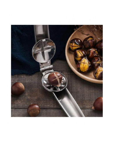 Acier inoxydable Éplucheur de châtaignier Noix Noix Métal Ouvre-pince