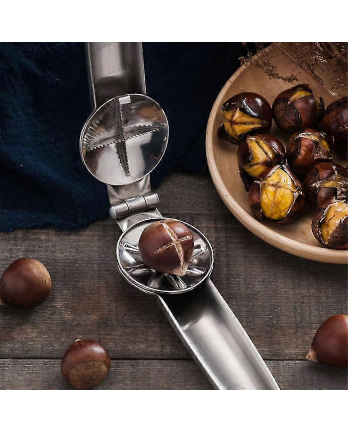 Acier inoxydable Éplucheur de châtaignier Noix Noix Métal Ouvre-pince