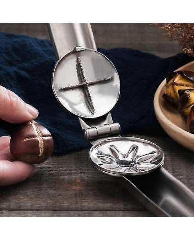 Acier inoxydable Éplucheur de châtaignier Noix Noix Métal Ouvre-pince