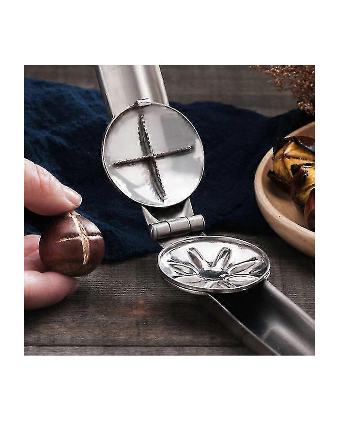 Acier inoxydable Éplucheur de châtaignier Noix Noix Métal Ouvre-pince