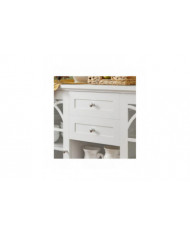 SoBuy Buffet avec 2 portes vitrées et 2 tiroirs, cuisine salle à manger salon armoire de rangement armoire buffet, [...]