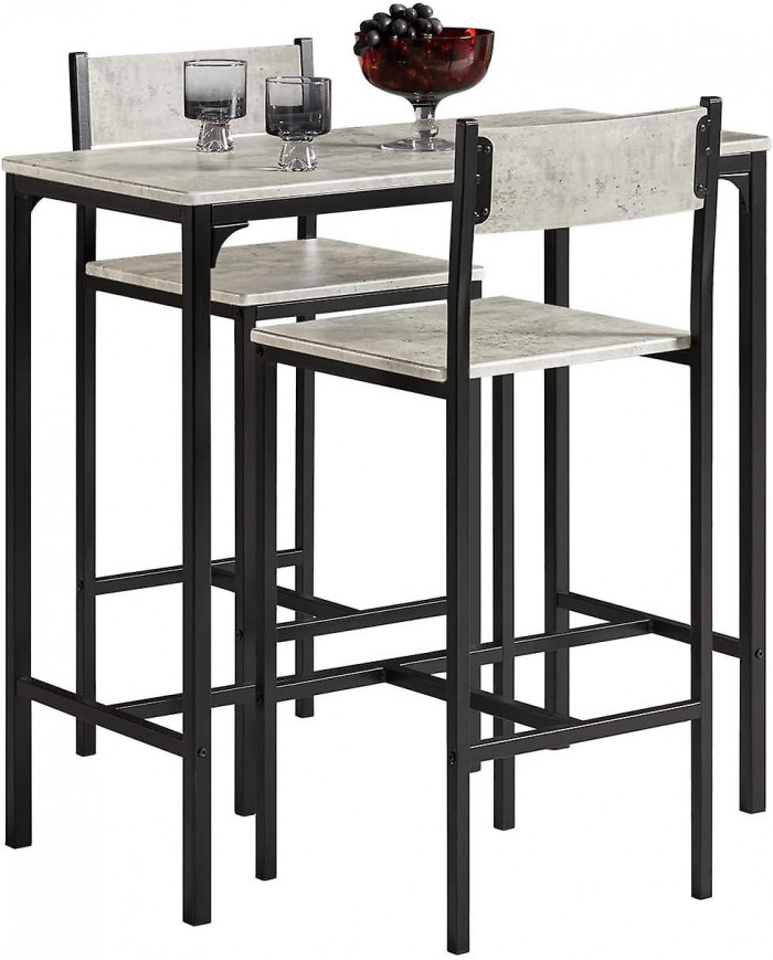 SoBuy OGT03-HG, Table de barre et 2 tabourets