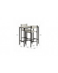 SoBuy OGT03-HG, Table de barre et 2 tabourets