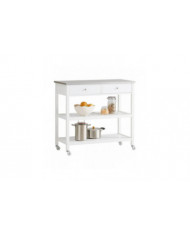 SoBuy cuisine rangement desservant chariot chariot avec dessus en acier inoxydable, FKW47-W
