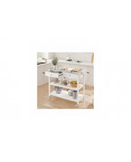 SoBuy cuisine rangement desservant chariot chariot avec dessus en acier inoxydable, FKW47-W