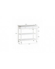 SoBuy cuisine rangement desservant chariot chariot avec dessus en acier inoxydable, FKW47-W