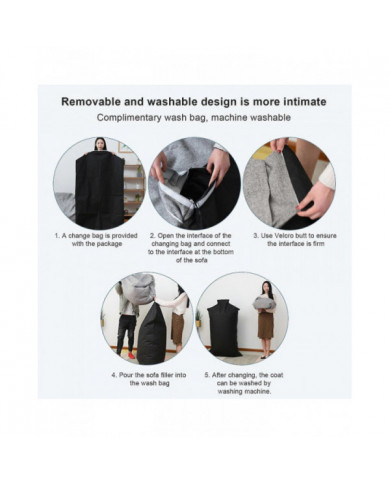 Nouveau extra large pouf sac chaises canapé canapé couverture de canapé paresseux intérieur pour adultes enfants [...]