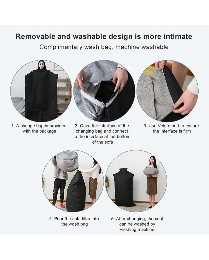 Nouveau extra large pouf sac chaises canapé canapé couverture de canapé paresseux intérieur pour adultes enfants [...]