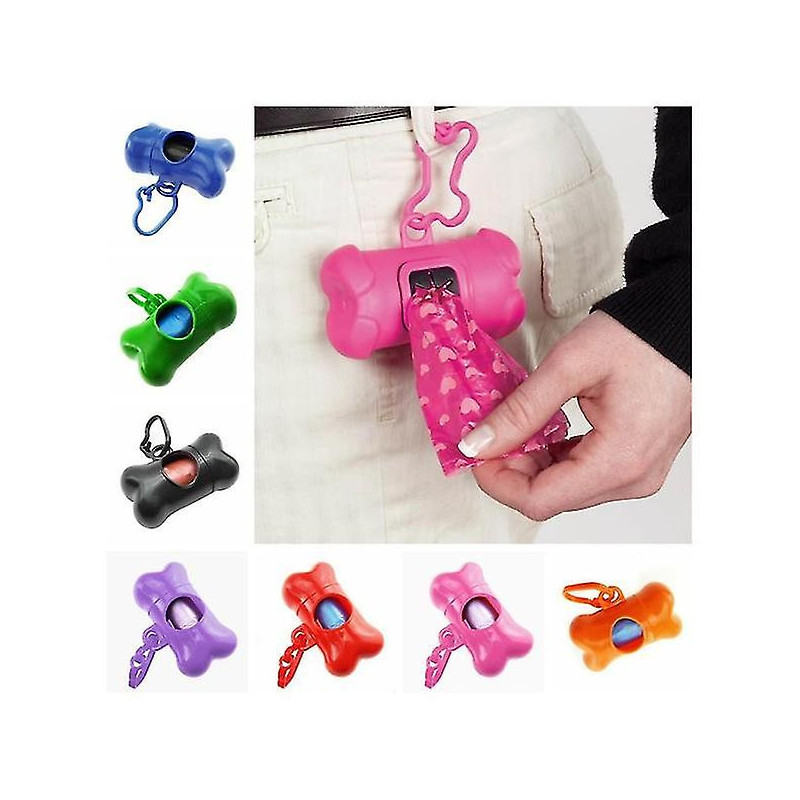 Pet Dog Bags Dispenser Bone Type Case For Pet Waste Bags Products For Dogs Pet Light Blue