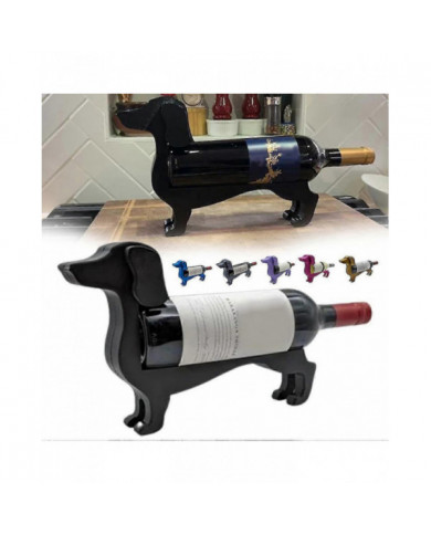 Teckel Porte-bouteille de vin Drôle Personnalisé Décoratif Rack De Vin Accents