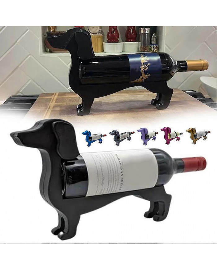 Teckel Porte-bouteille de vin Drôle Personnalisé Décoratif Rack De Vin Accents