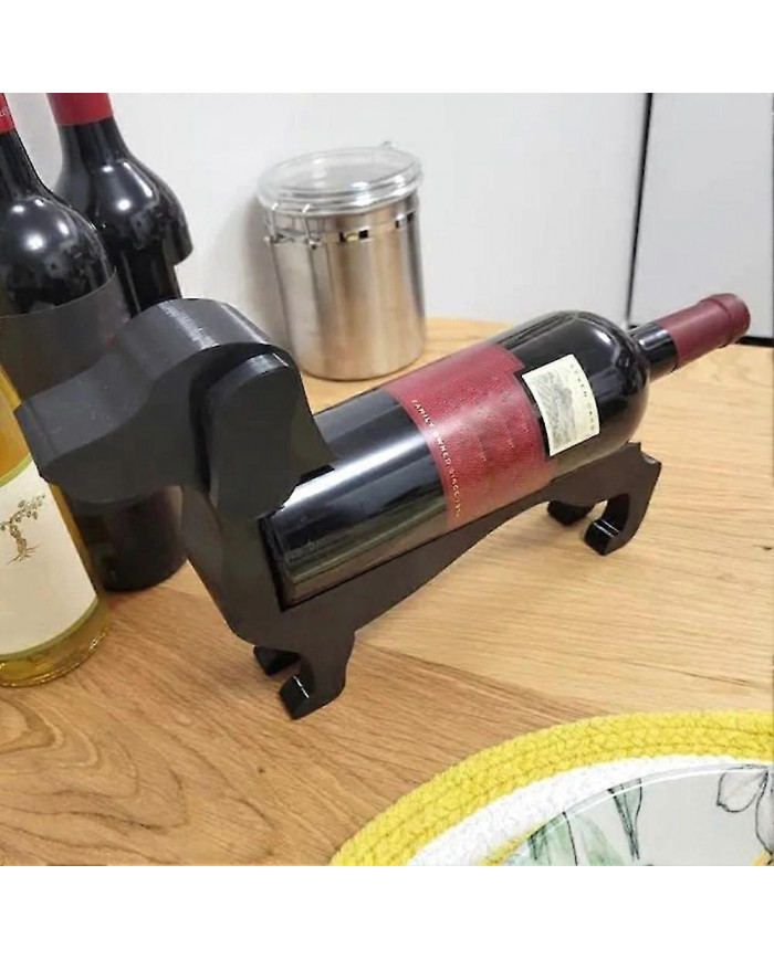 Teckel Porte-bouteille de vin Drôle Personnalisé Décoratif Rack De Vin Accents