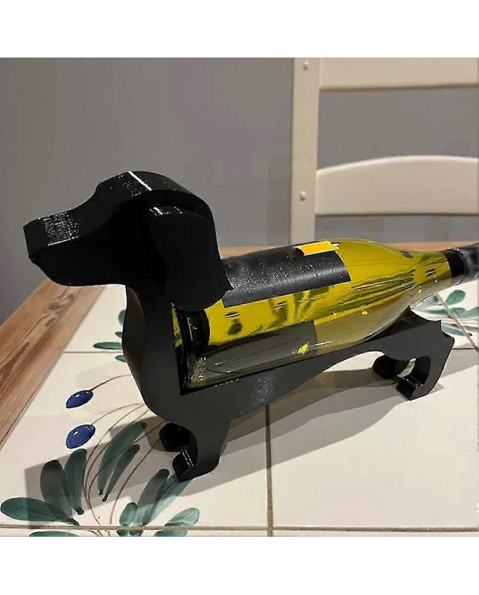 Teckel Porte-bouteille de vin Drôle Personnalisé Décoratif Rack De Vin Accents