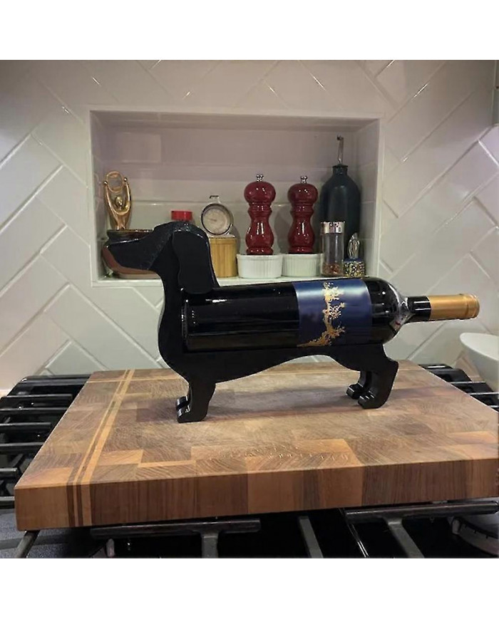 Teckel Porte-bouteille de vin Drôle Personnalisé Décoratif Rack De Vin Accents