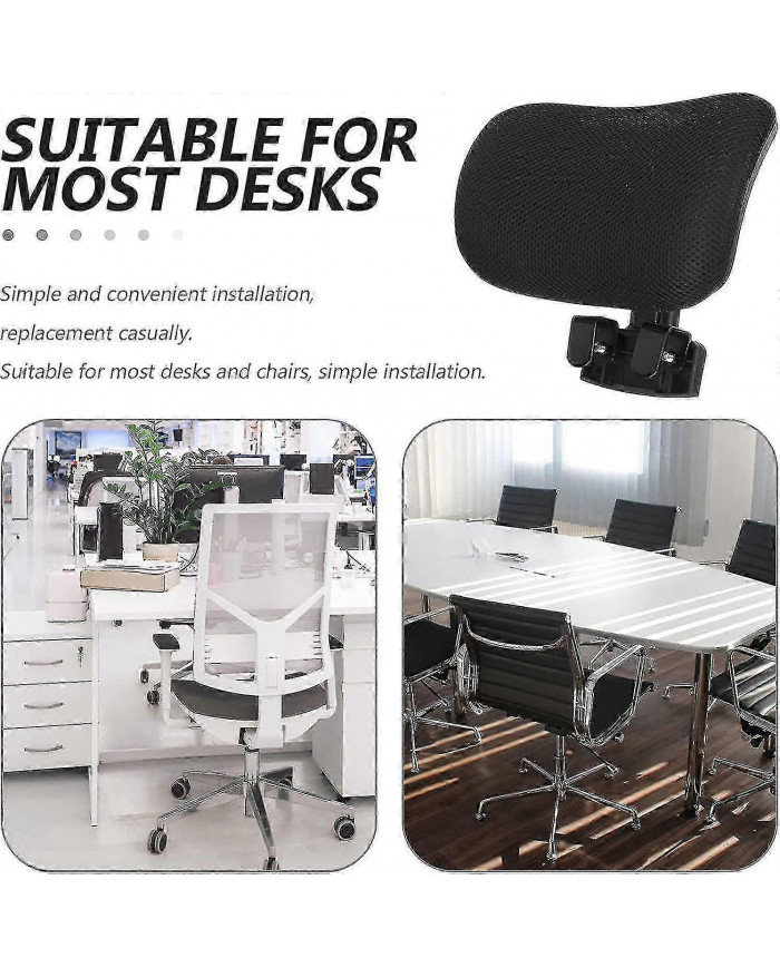 Chaise de bureau Appui-tête Fixation Coussin universel de soutien de tête rembourré Angle de hauteur réglable