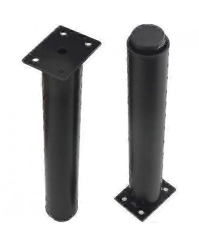 (25-42cm, noir) Ensemble de 4 pieds de meubles en métal réglables solides-yujia