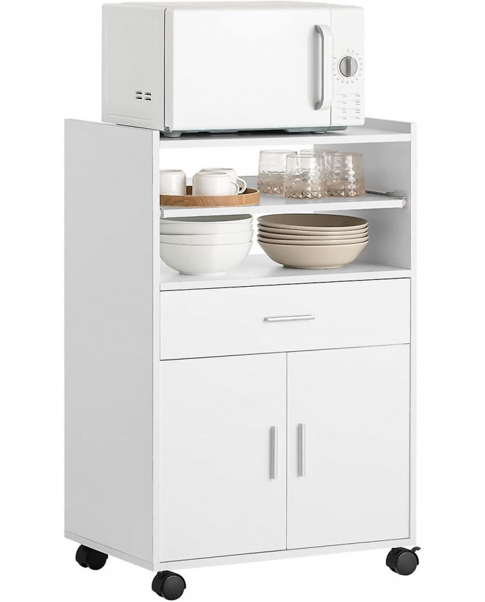 Unité d’armoire de rangement à roues de cuisine SoBuy, FSB09-W