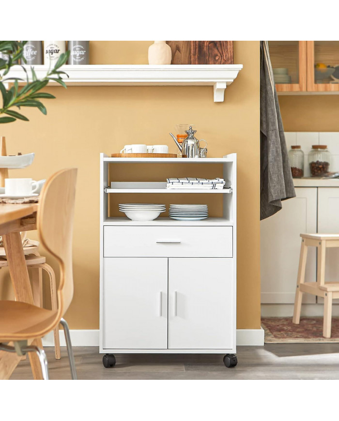 Unité d’armoire de rangement à roues de cuisine SoBuy, FSB09-W