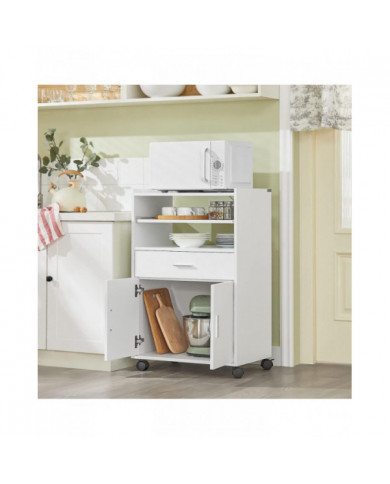 Unité d’armoire de rangement à roues de cuisine SoBuy, FSB09-W