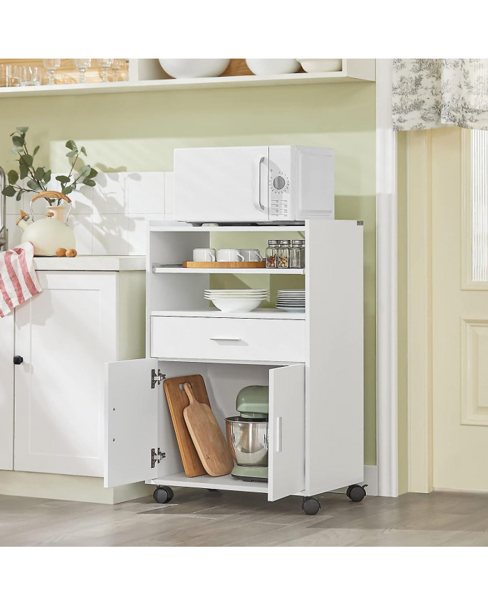 Unité d’armoire de rangement à roues de cuisine SoBuy, FSB09-W