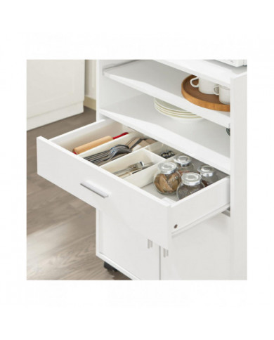 Unité d’armoire de rangement à roues de cuisine SoBuy, FSB09-W