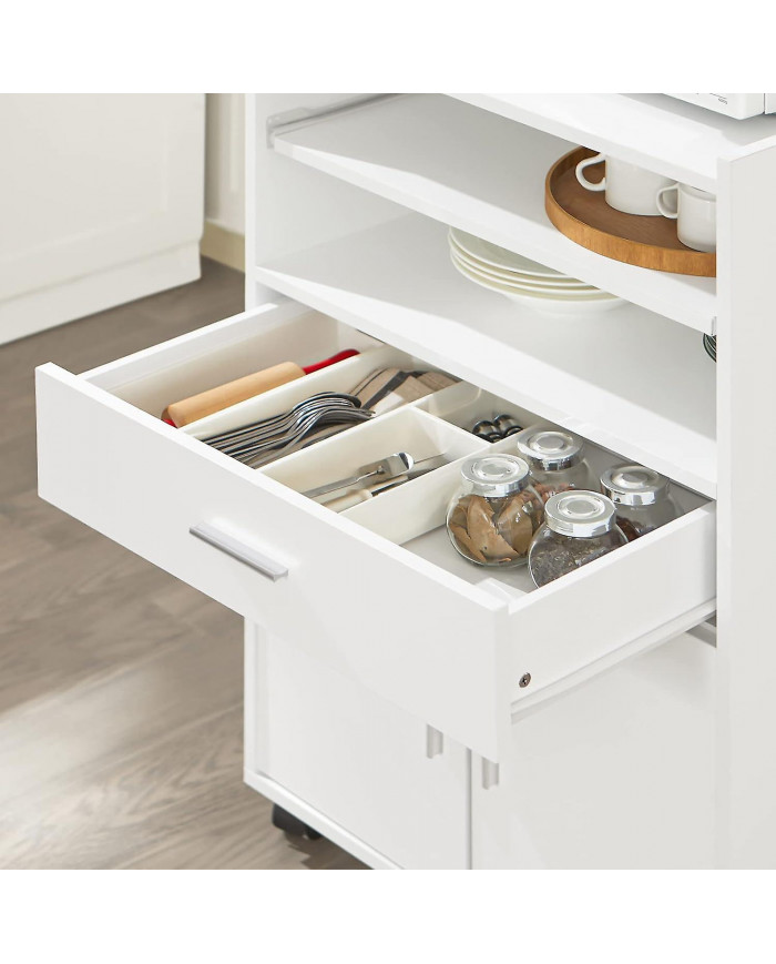 Unité d’armoire de rangement à roues de cuisine SoBuy, FSB09-W