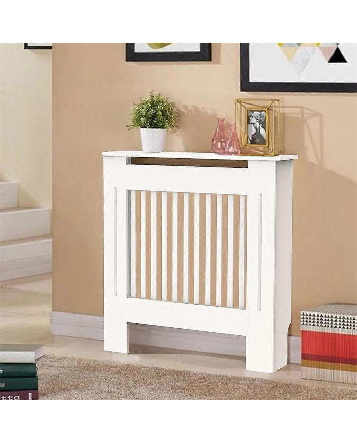 100cm Haut Blanc Radiateur Couverture MDF Armoire Grill Étagère Meubles