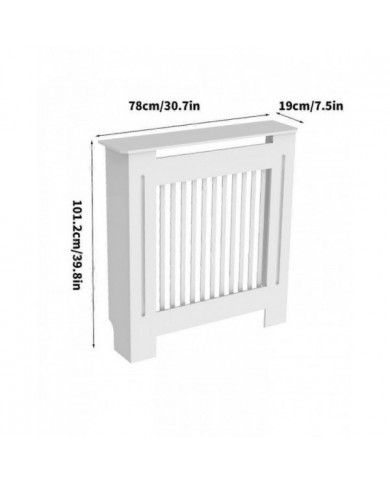 100cm Haut Blanc Radiateur Couverture MDF Armoire Grill Étagère Meubles