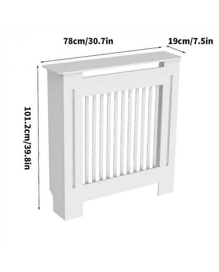 100cm Haut Blanc Radiateur Couverture MDF Armoire Grill Étagère Meubles